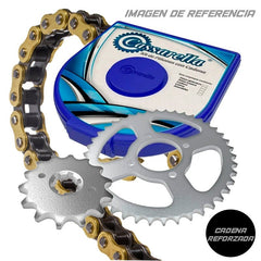 Kit De Arrastre Cassarella Pulsar Ns 200 6H Pt39C-Pd14C-520-H-110-C Cadena Dorada