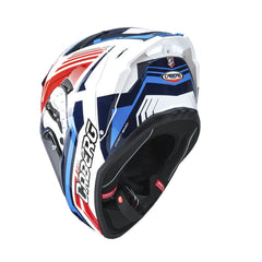 Casco Caberg Drift Evo Carbón Jarama ll Blanco Rojo Azul