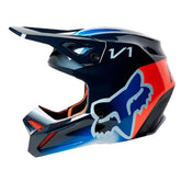 Casco Fox V1 Toxsyk Negro Naranja Azul