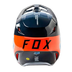 Casco Fox V1 Toxsyk Negro Naranja Azul