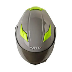 Casco Hro 3400Dv Evo Solid Gris Amarillo Visor Iridium Silver
