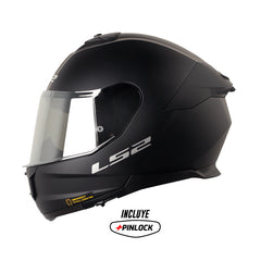 Casco Ls2 Ff808 Solid Negro Visor Iridium Silver