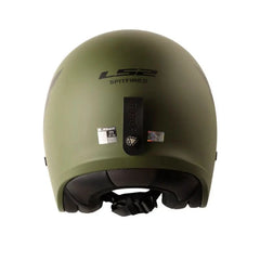 Casco Ls2 Of599 Retro Verde Militar Visor Smoke