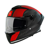 Casco Mt Thunder 4 Treads Negro Mate Rojo