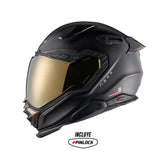 Casco Nexx Wst3 Carbon Zero Pro Negro Visor Iridium Dorado