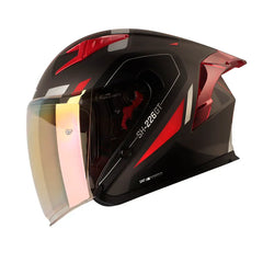 Casco Shaft 226 Gt Balam Negro Rojo Visor Iridium Rojo
