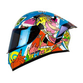 Casco Shaft 526Sp Evo Cow and Chiken Azul Full Color Visor Iridium Azul