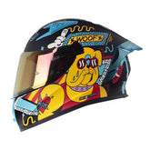 Casco Shaft 526sp Evo Ungloriou Negro Azul Visor Iridium Rojo