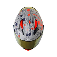 Casco Shaft 582Sp Evo People Walk Gris Rojo Visor Iridium Rojo