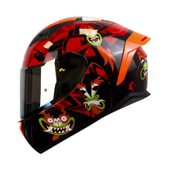 Casco Shaft 582Sp Evo Samurai Jack Rojo Visor Iridium Dorado