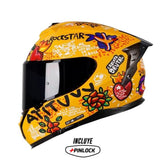 Casco Shaft Pro 610Dv Candela Amarillo Naranja