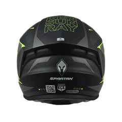 Casco Spartan Draken S Sun Ray Negro Amarillo
