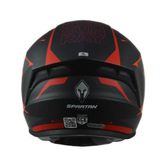 Casco Spartan Draken S Sun Ray Negro Rojo