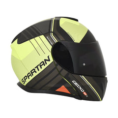 Casco Spartan Gecko Sv Epic Gris Amarillio