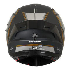 Casco Spartan Panther SV Tribute Gris Mate Dorado