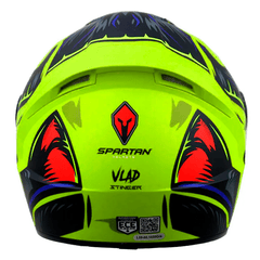 Casco Spartan Stinger Vladprint Amarillo Mate