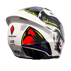 Casco Spartan Stinger Vladprint Blanco Brillo
