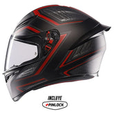 Casco Agv K1-S Multisling_063 Negro Rojo