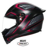 Casco Agv K1-S Multisling_063 Negro Rosado