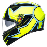 Casco Agv K3 Sv Rossi Wt Phillip Island 2005 Amarillo Negro