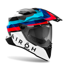 Casco Airoh Commander 2 Doom Negro Azul Rojo