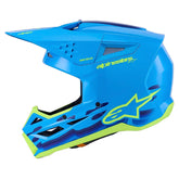 Casco Alpinestars Force Ocd Azul Verde Fluorescente