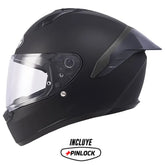 Casco Hjc C10 Solid Semi_Flat_Black Negro