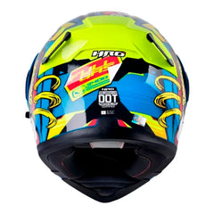 Casco Hro 3400Dv Evo Full Gas Azul Amarillo Visor Iridium Azul