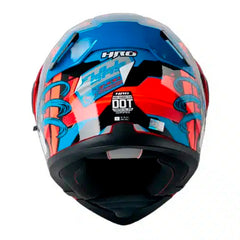 Casco Hro 3400Dv Evo Full Gas Naranja Azul Visor Iridium Azul