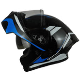 Casco ICH 3120 Mixamo Negro Azul Visor Smoke