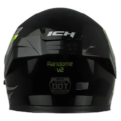 Casco ICH 3120 Randome Negro Amarillo Neón Visor Transparente