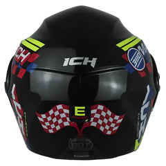 Casco Ich 3110 Kids Eracer Negro Amarillo