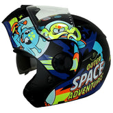 Casco Ich 3110s Kids Astro Fight Negro Azul
