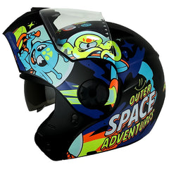 Casco Ich 3110s Kids Astro Fight Negro Azul