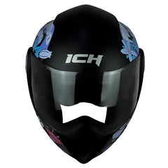 Casco Ich 3110s Kids Flower Up Negro Azul