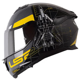 Casco Ls2 FF808 Stream II Air Force Gris Amarillo