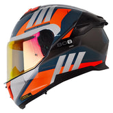 Casco Ls2 FF808 Stream II Elece2 Azul Naranja