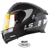 Casco Ls2 FF808 Stream II Hitech Gris Oscuro Visor Revo Rojo