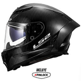 Casco Ls2 Ff807 Dragon Solid Carbon Forget Negro