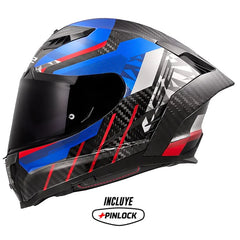 Casco Ls2 Ff807 Dragon Trax Azul Rojo