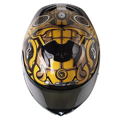 Casco Ls2 Ff808 Samurai Dorado Negro Visor Iridium Dorado