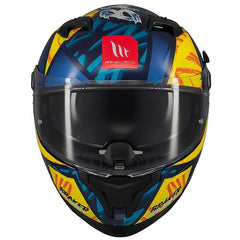 Casco Mt Braker Sv Fury C17 Azul Amarillo Brillo