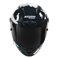 Casco Nolan X-804 Rs Carbon Checa 30Th Azul Blanco Visor Smoke