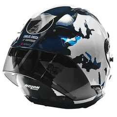 Casco Nolan X-804 Rs Carbon Checa 30Th Azul Blanco Visor Smoke