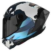 Casco Nolan X-804 Rs Carbon Checa 30Th Azul Blanco Visor Smoke