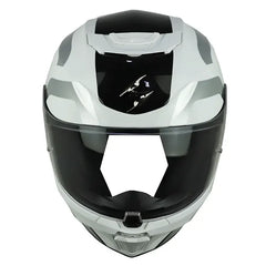 Casco Scorpion Exo-391 Arok Blanco Negro Silver