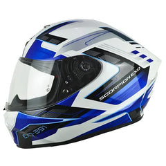 Casco Scorpion Exo-391 Captor Blanco Azul