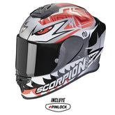 Casco Scorpion Exo-R1 Evo Carbon Air Z Gris Rojo