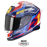 Casco Scorpion Exo-R1 Evo ll Air Coup Azul Rojo Amarillo
