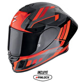 Casco Scorpion Exo-R1 Evo ll Vital Negro Silver Rojo